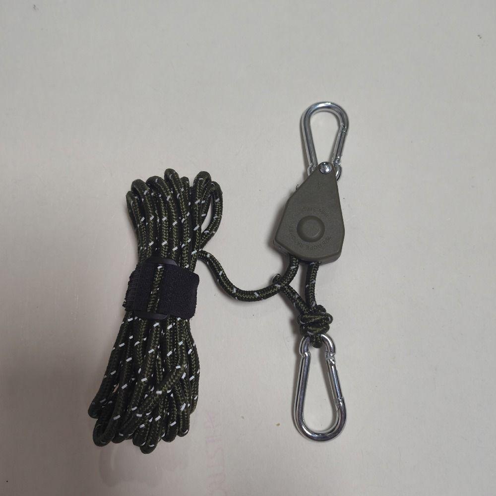 4mm*2m Tightener Fastening Pulley Ratchet Hangers Multicolors Awning Wind Rope Hook  Outdoor Tool