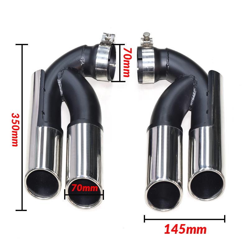 Quad Exhaust Tip For Volkswagen Touareg V6 V8 Upgrade W12 Stainless Steel Exhaust System Car Exhaust Pipe Muffler Tip Tailpipe