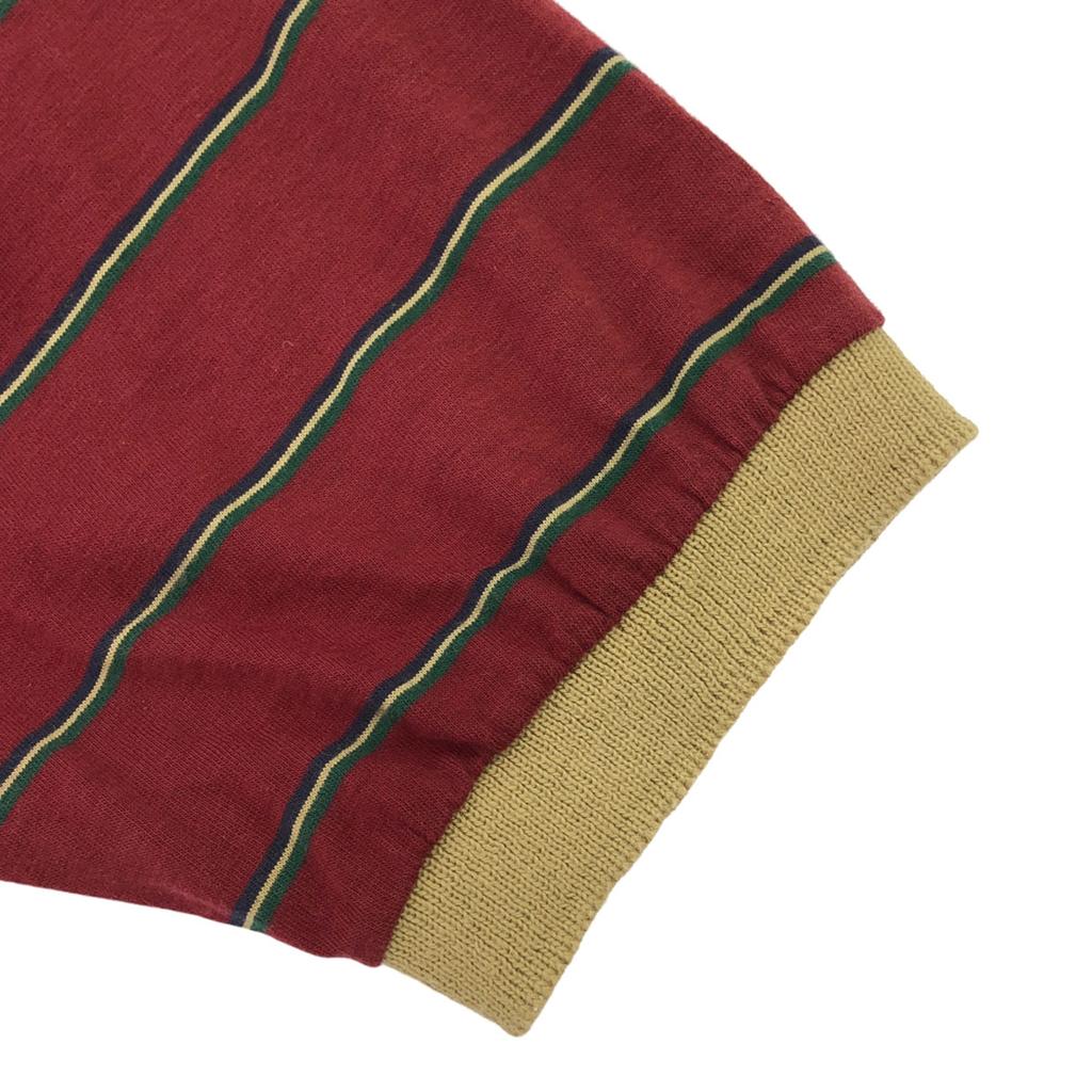 KENNETH GORDON 90s Made in USA Old Border Pattern Print Pattern Short sleeve Polo shirt Men's Used