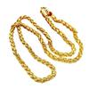 24K Gold, AU999 real gold necklace for men's and women's gold fashionable jewelry, hollow Thai chain