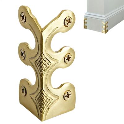 Baseboard Protector Edge Corner Protectors Metal Skiffers Solid Brass Home Corner Guard Decorative Protector Cover
