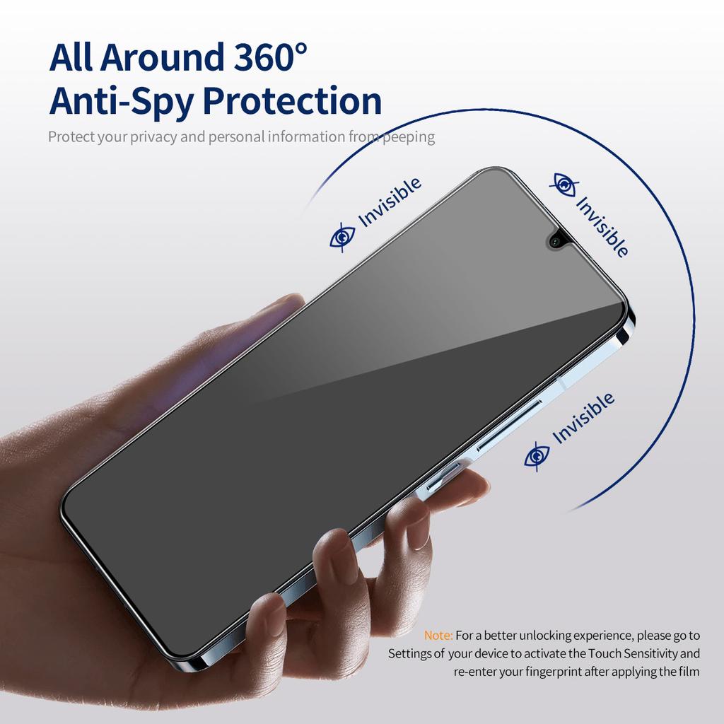 ENKAY HAT PRINCE For Samsung Galaxy A05 4G/A05s 4G Privacy Screen Protector Anti-peep Film Full Glue