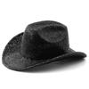 Neues Party Festival Ball Show Cowboyhut Festivalhut Wolle Pailletten Cooler Jazz Zylinder