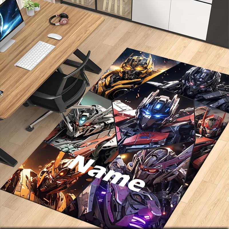 Custom Name Transformers Printed Carpet, for Office Chair Living Room Bedroom Kitchen Room Decor Gifts.