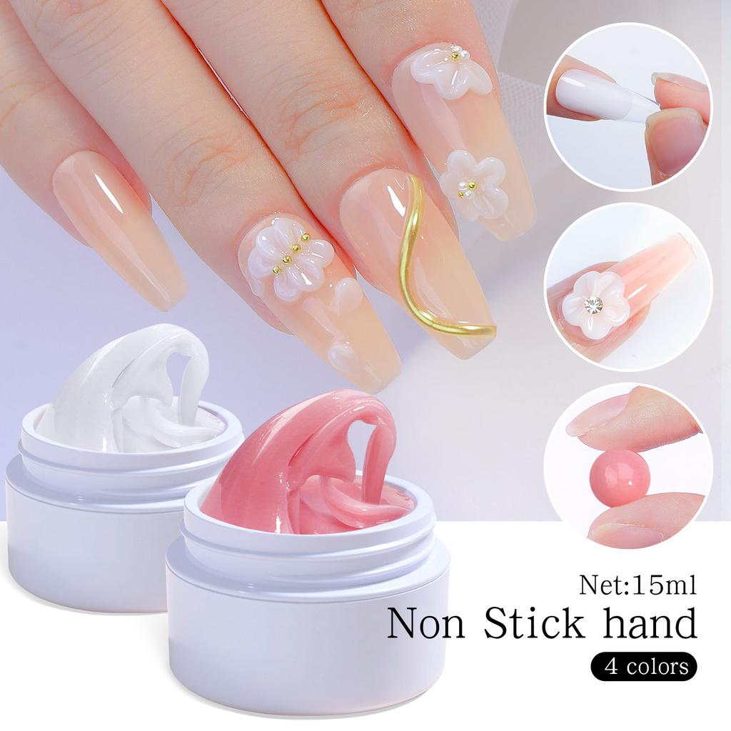 Nail Art Extension Glue, Solid State Non-stick, Hand Engraving and Shaping, Paper-free Tray, Quick Extension Nail Patch, Special for Nail Salons