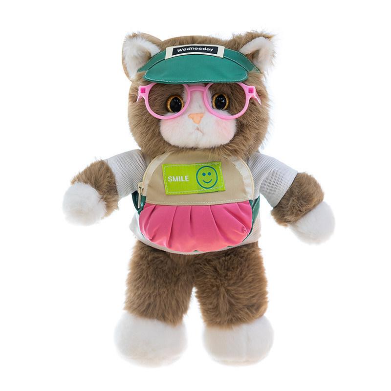 Peluche Gatto Carino Con Zaino Rimovibile Per Ragazze E Bambini Regalo