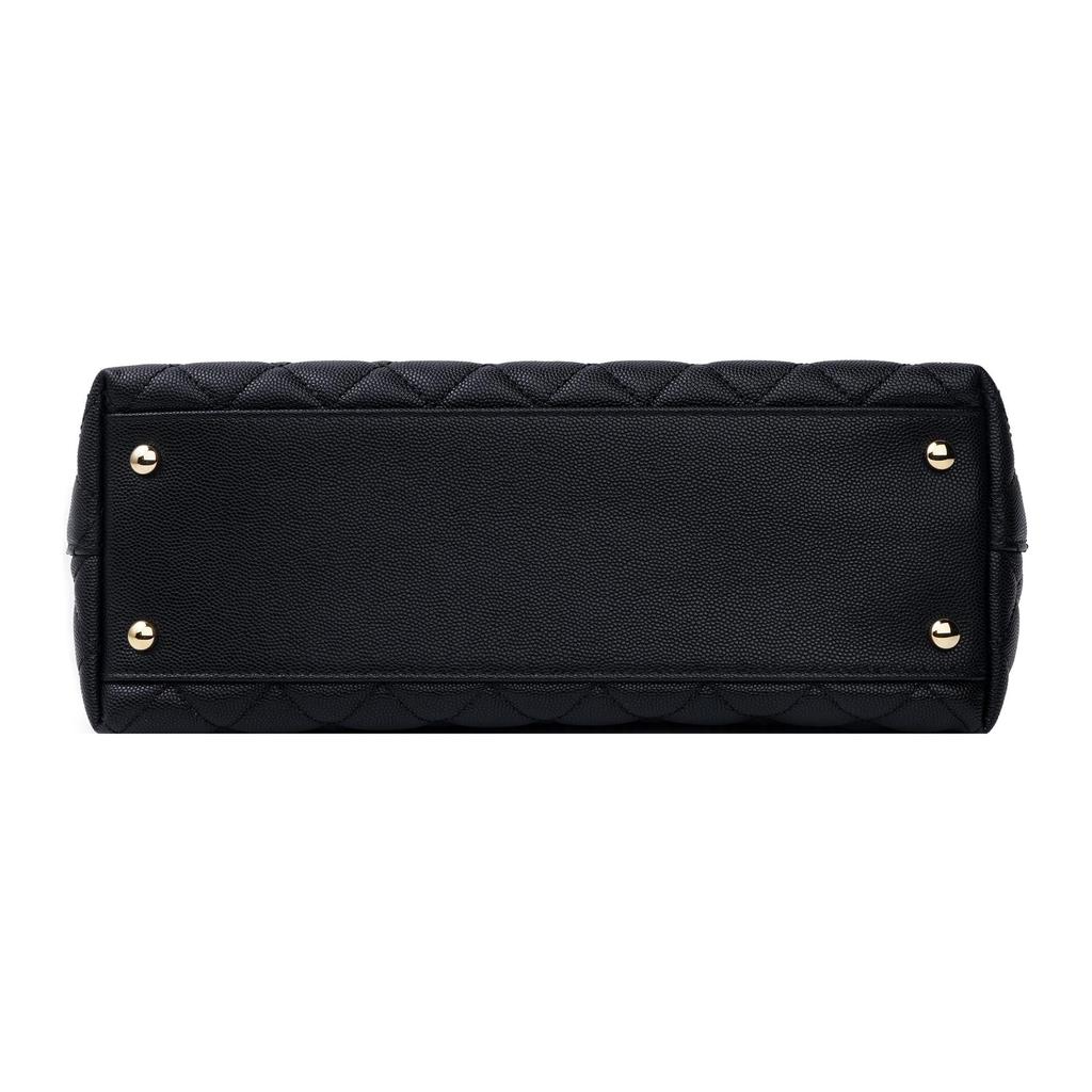 Chanel Coco Handle Caviar Cow Leather Chain Bag, One Shoulder Handbag Women's Black A92991-B05068-94305