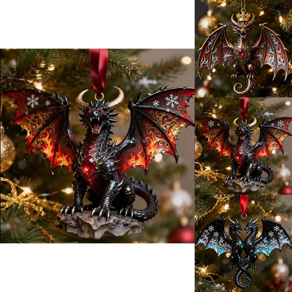 Acrylic Car Decoration Dragon Series Holiday Ornament With Cartoon Theme For Festive Gift