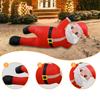 Inflatable Christmas Santa Luminous LED Prop Weatherproof Polyester Ornament for Outdoor Garden Party Decor