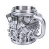 Coffee Mug Reusable Resin Stainless Steel Engine Coffee Cup with Ergonomic Handle for Present