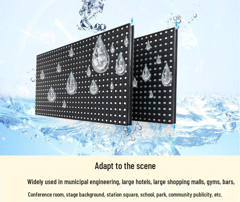 Panou LED P10 de Exterior Rezistent la Apă - Ecran Rulant Monocrom Roșu