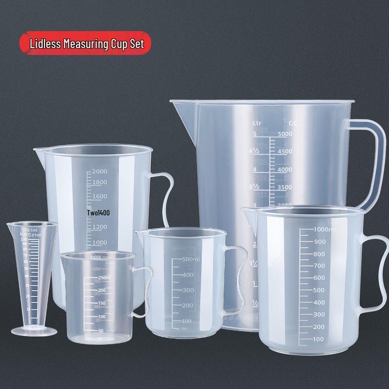 Graduated Measuring Cup Set - 1000ml & 5000ml Cylinders for Milk Tea Shop Equipment