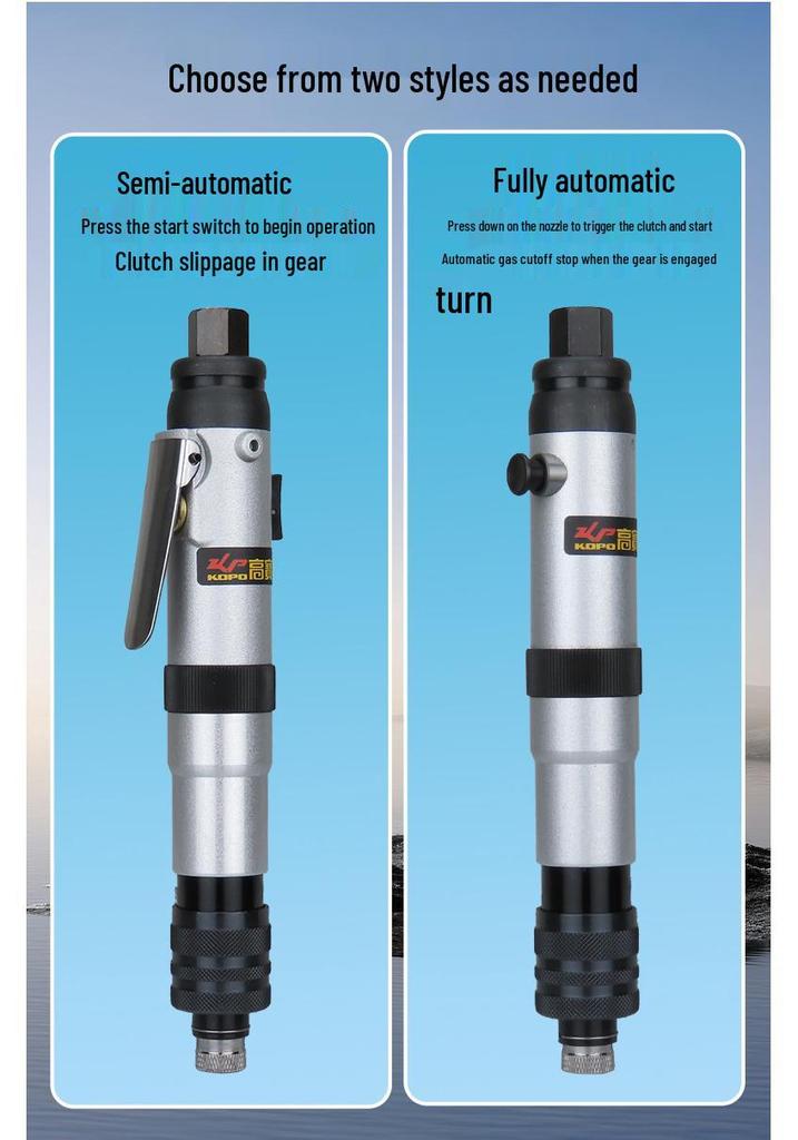 Gaobao Pneumatic Clutch Torque Screwdriver: Semi & Fully Automatic with Bits