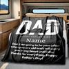 Dad Hero Blanket Personalized Name Soft Comfortable Stylish Blanket Car Blanket Perfect For Travel Camping Outdoor Home Suitable For All Seasons