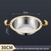 ZLIII 304 Stainless Steel Hot Pot with Golden Chili Handle