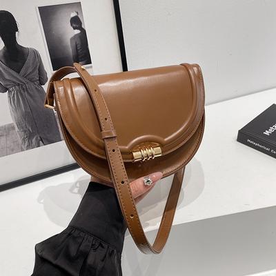 Simple And Foreign Saddle Bag Women'S Fashion Retro Shoulder Messenger Bag Versatile Commuter Bag