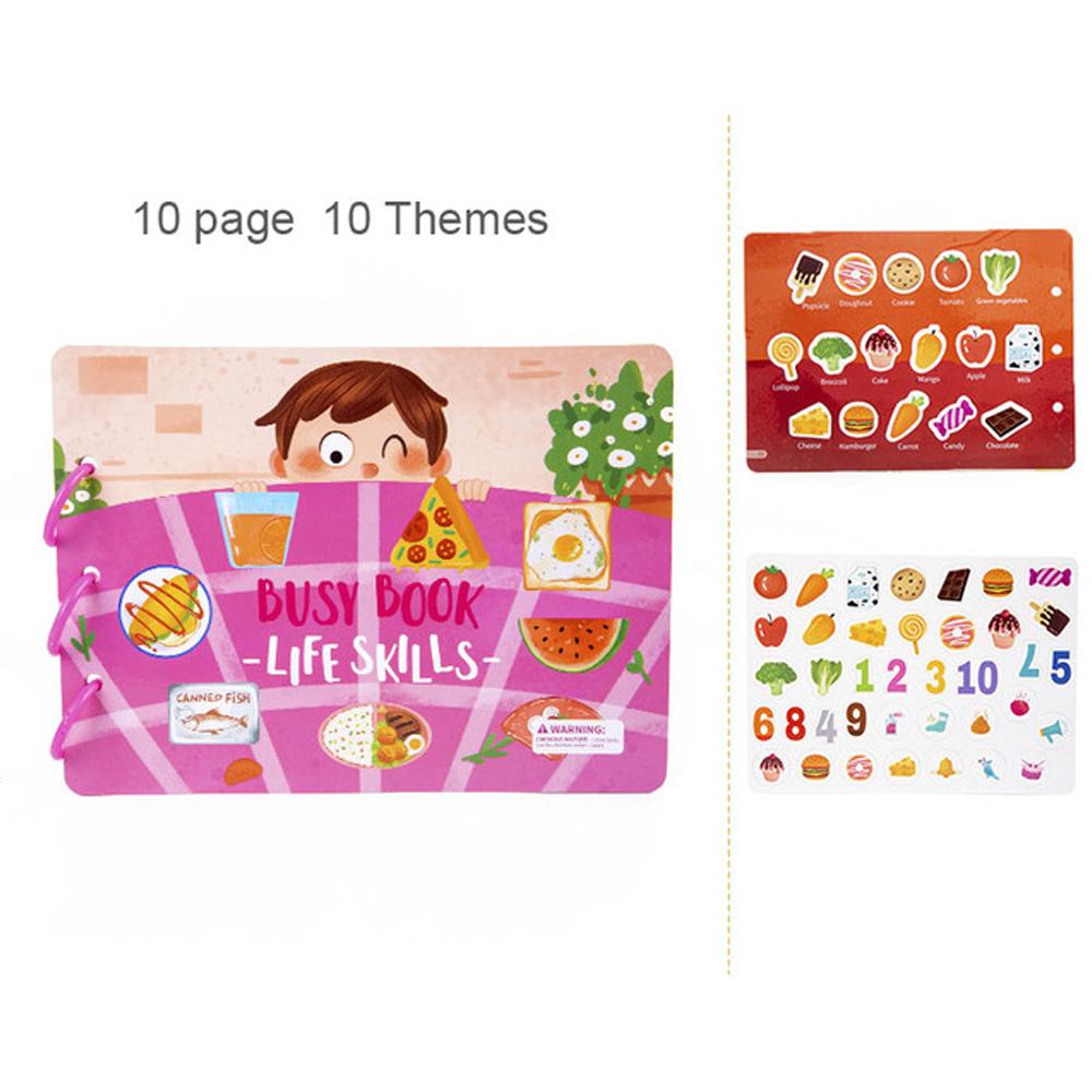 Reusable Children Stickers Busy Books Montesorri Quietbook Montreasures Activity Quire Bussy Notebook Monzo Montessori Materials