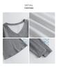 T-shirt Noir à Manches Longues et Col en V pour Femme avec Velours Intérieur, Collection Automne/Hiver 2025, Haut de Sous-vêtement Polyvalent