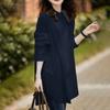 ZANZEA Women Casual Round Neck Solid Color Loose Long Sleeve Blouse