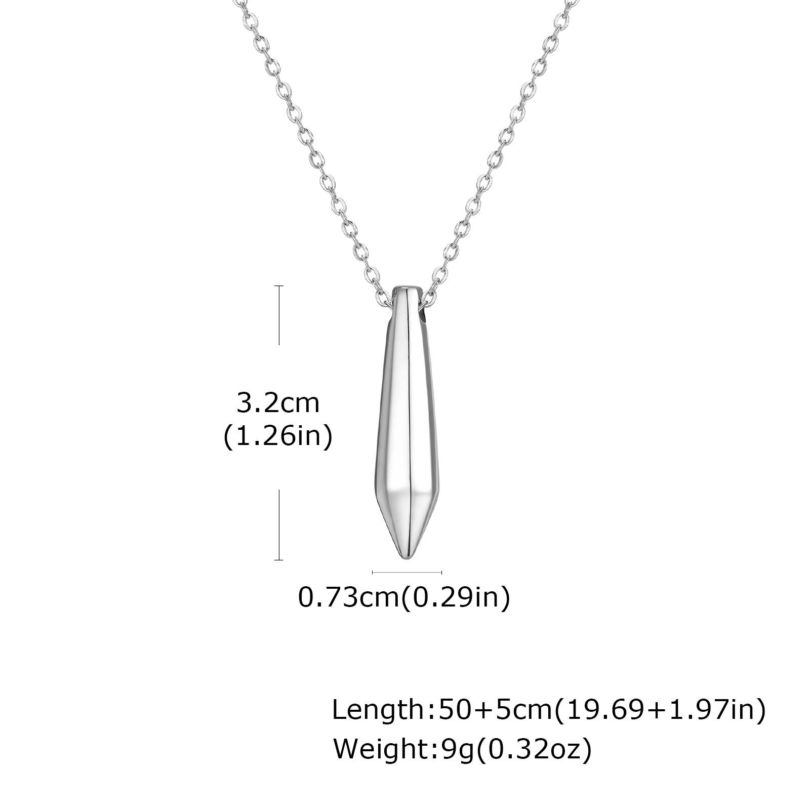 

Vnox Stainless Steel Bullet Pendant Necklace for Men Boys, Adjustable O Chain Minimalist Jewelry, 32*7.3mm Bullet Head Necklaces