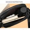 Borsa a tracolla messenger verticale da uomo con motivo litchi