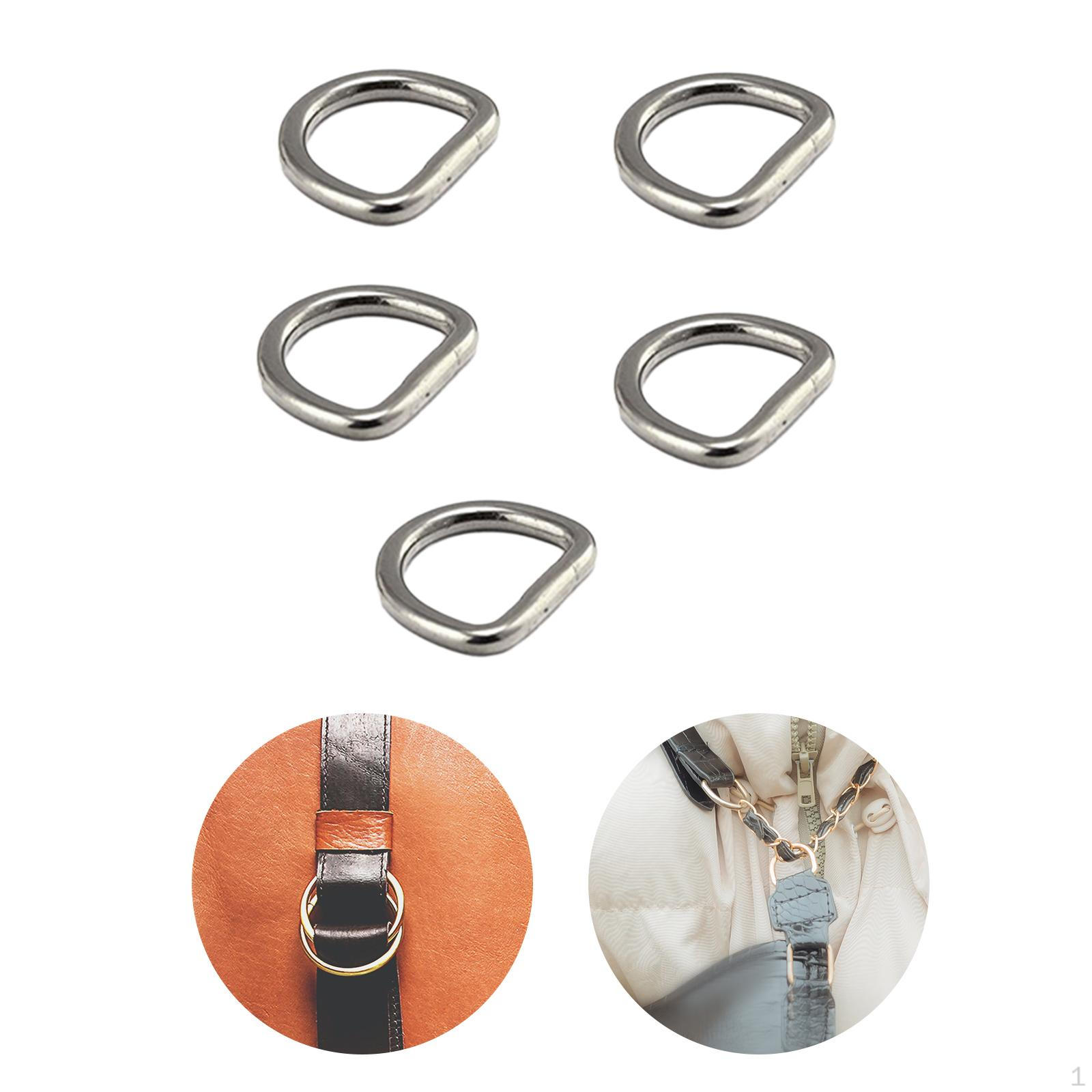 

Металлические D-пряжки, 5 шт., несварные застежки-пряжки для ремней сумок