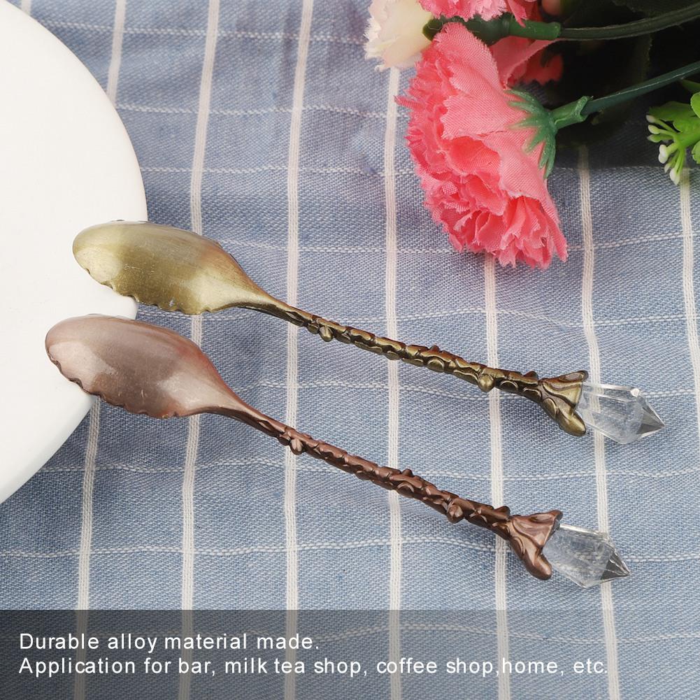Head Vintage Pattern Shaped Coffee Spoon Dessert Spoon Dessert Scoop ;Red Bronze: