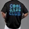 Mens Summer 100 Cotton Breathable Cool Stylish Casual Loose Dad Club Letter Roundneck ShortSleeve TShirt Simple Daily Wear