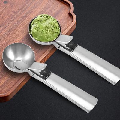 Stainless Steel Ice Cream Spoon Bouncy Ice Cream Spoon Ice Cream Spoon Kitchen Fruit Watermelon Ball Digger Dessert Spoon