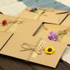 5Pcs Vintage Dried Flowers Greeting Card Handmade Blank Note Card Thank You Cards with Envelopes Wedding Party Invitation Card