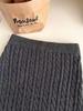 Trendy Women's Cable Knit Bodycon Midi Skirt - Autumn/Winter Versatile Outfit