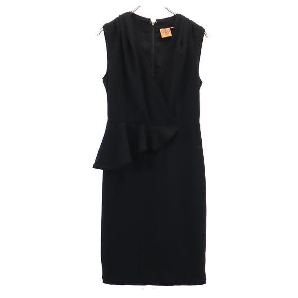 

Tory Burch Frill design No sleeve Frill design one piece 4 black Back zip Women Used