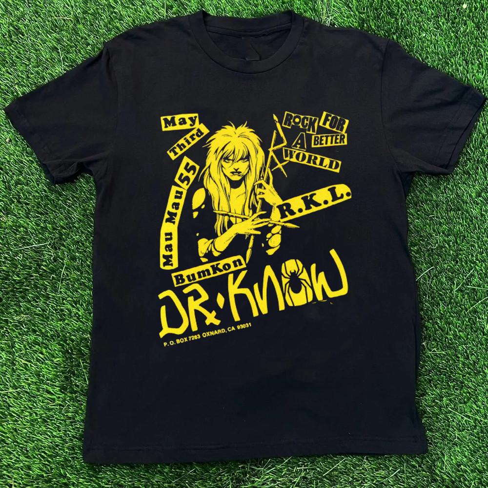 Collection dr. know Band Poster Short Sleeve Black All Size Unisex Shirt Unisex T-Shirt S