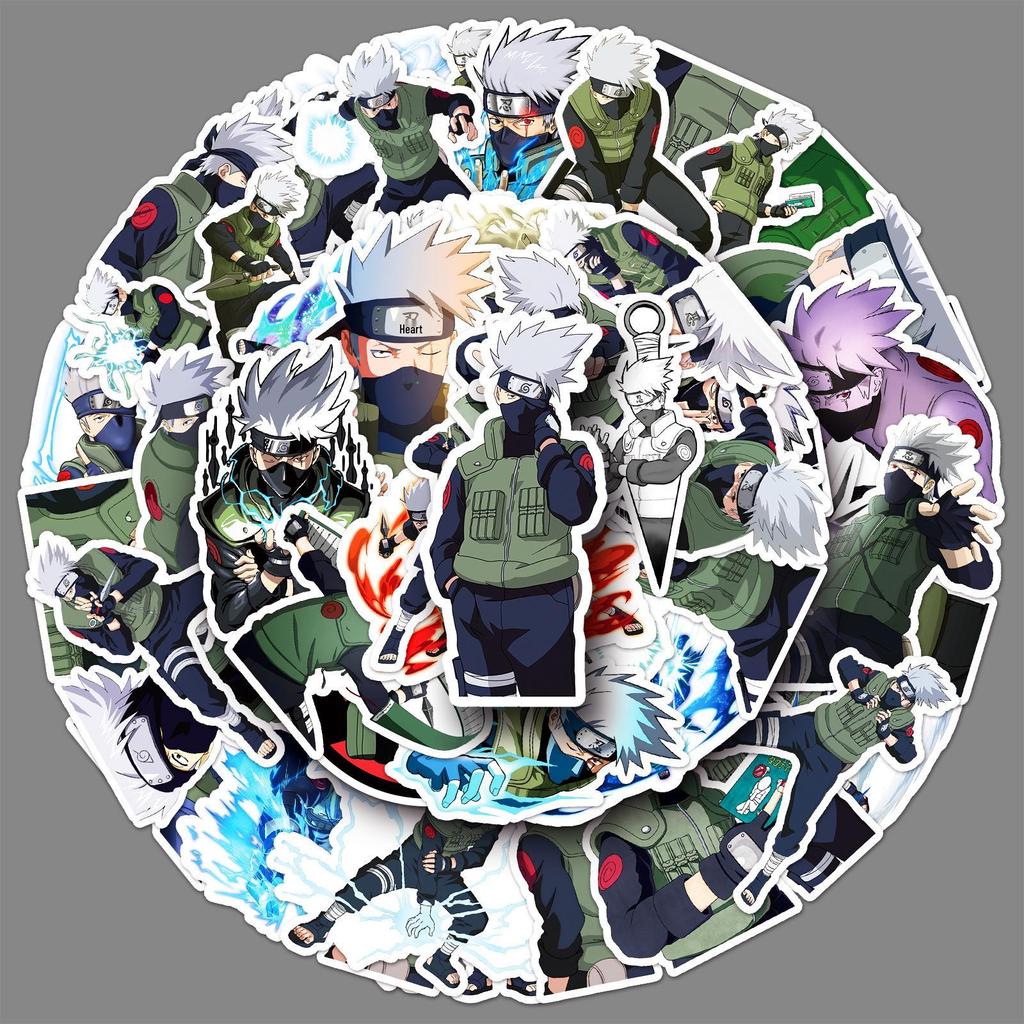 50 Graffiti samolepek Hatake Kakashi: Japonské Anime Naruto Dekorace pro Telefony a Zavazadla
