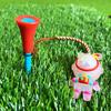 Golf Tees Flashing Light Cartoon Golf Rubber Tees Novelty Rabbits Shape Tees for Enhances Durability