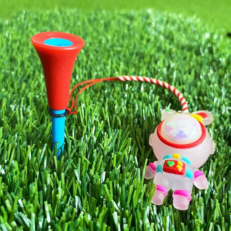 Golf Tees Flashing Light Cartoon Golf Rubber Tees Novelty Rabbits Shape Tees for Enhances Durability