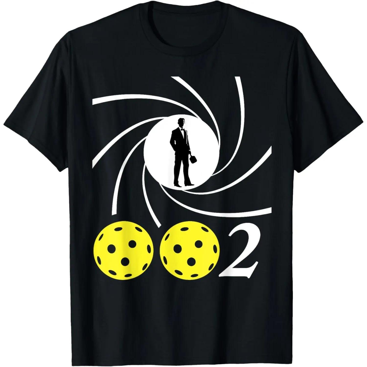 Pickleball 002 0-0-2 Spy Parody Funny Pickleball T-Shirt S чёрный