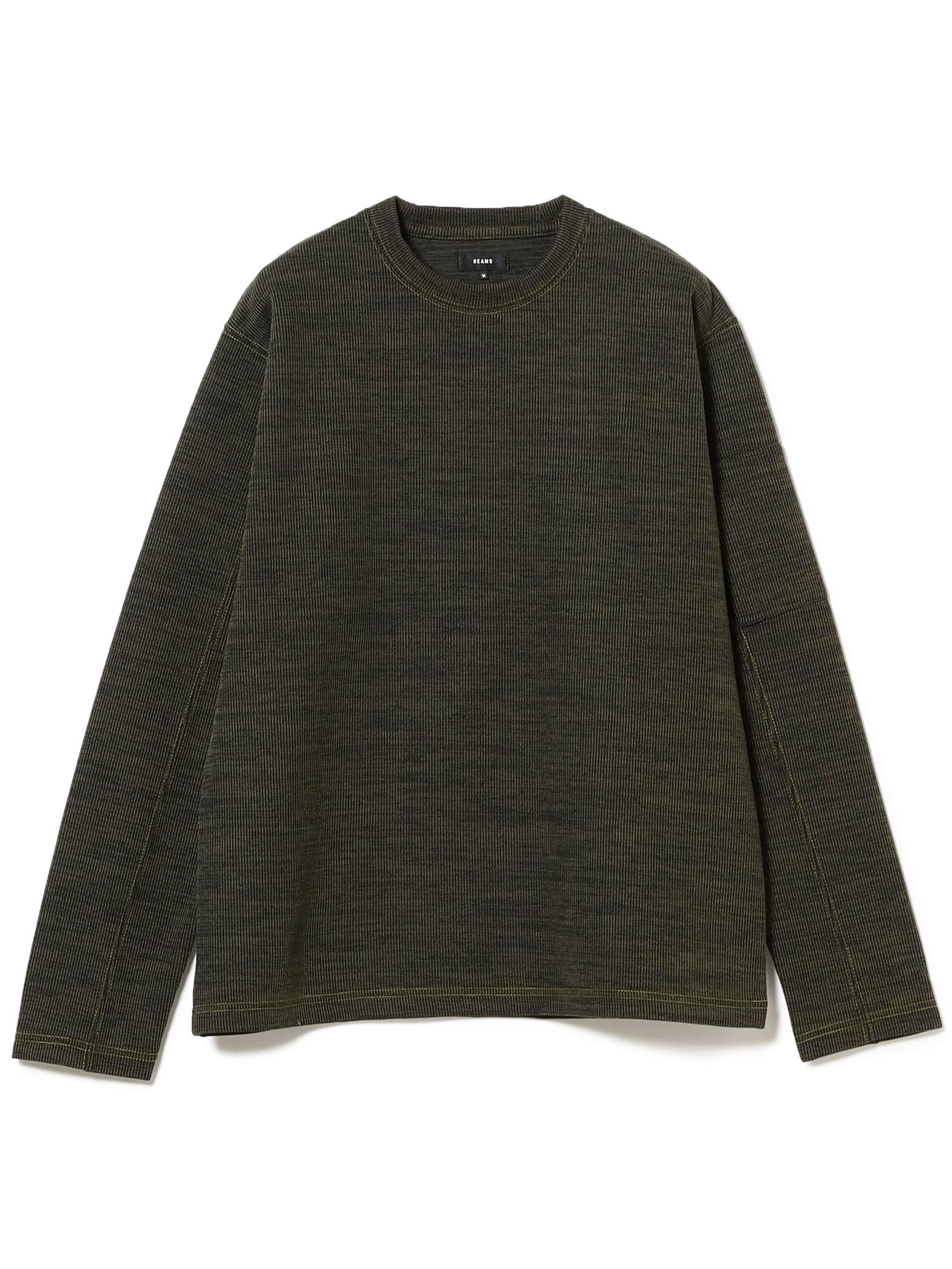 

Beams Men s Double-Faced Long Sleeve Tee, Olive, Size S, 11140328803