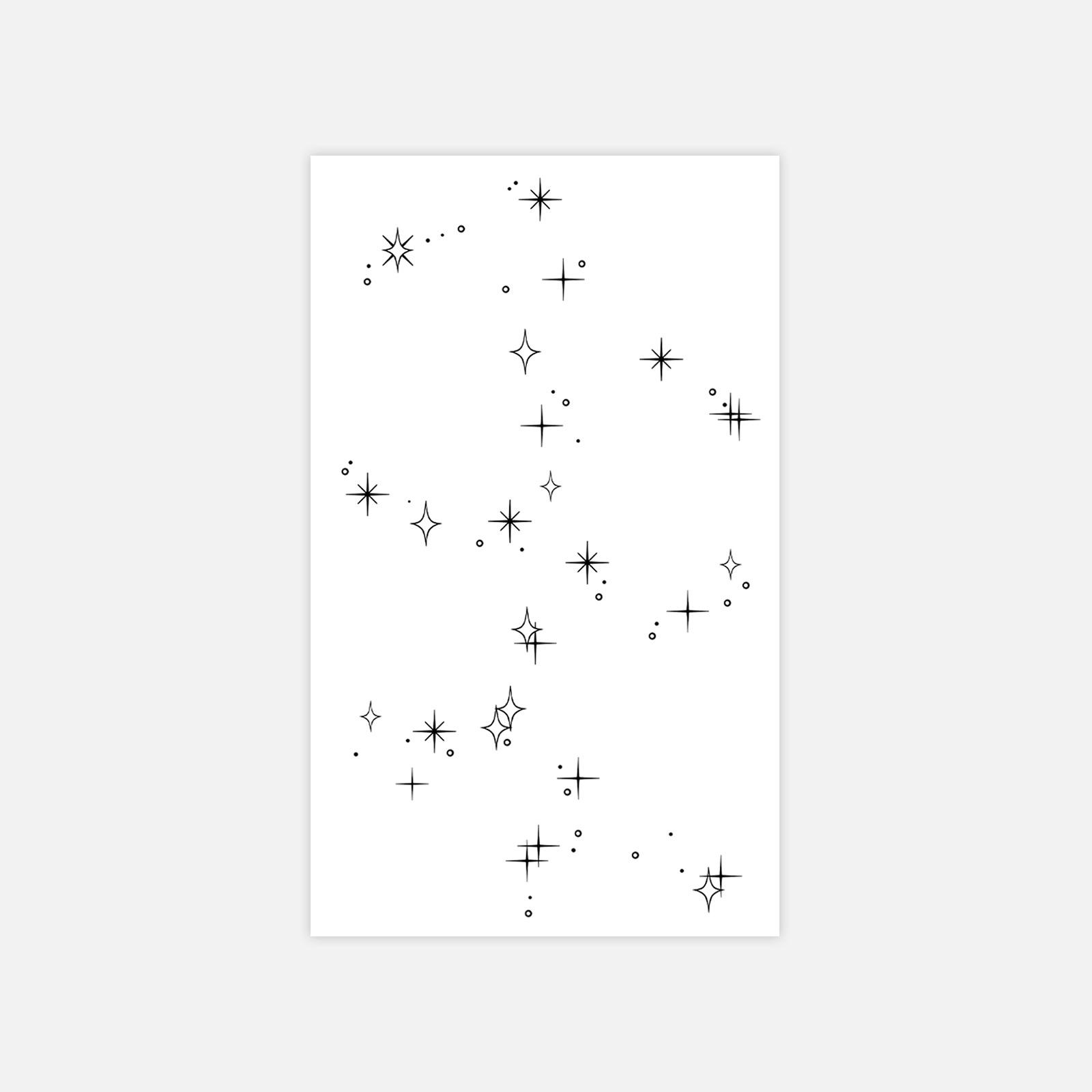 

Cute Dream Stars Small Figure Arm Tattoo Sticker Sweet Cool Babes Tattoo Sticker 6*10
