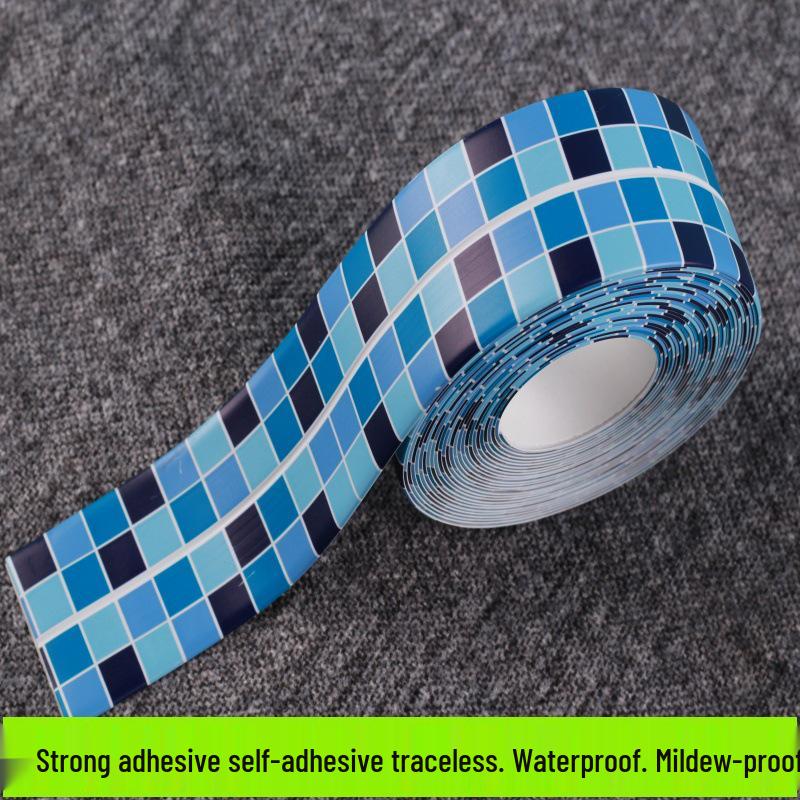 Waterproof Anti-Mold Stickers: Bathroom, Kitchen, Sink, Stovetop, and Toilet Self-Adhesive Grout and Oil-Proof Tape.