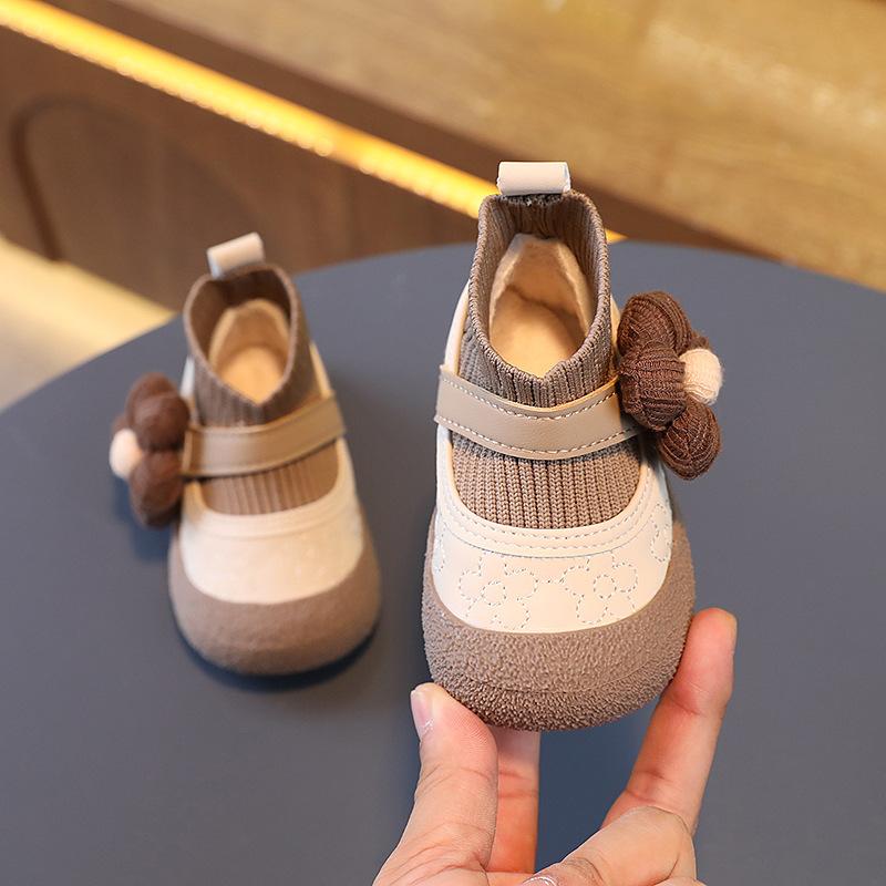 Botas Warm Girl Snow Boot Autumn Winter New 2025 Anti Slip Embroidered Leather Boot Retro Infant Princess Shoe Baby Walking Shoe