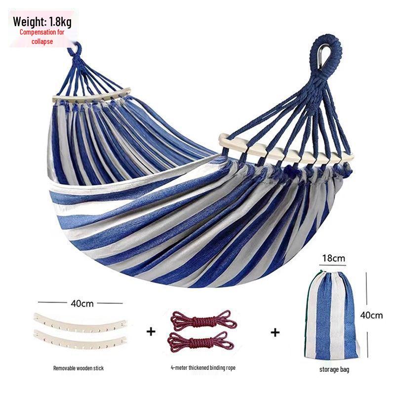 A1R Outdoor Double Hammock - Detachable, Washable, Anti-Rollover Adult & Child Swing for Camping