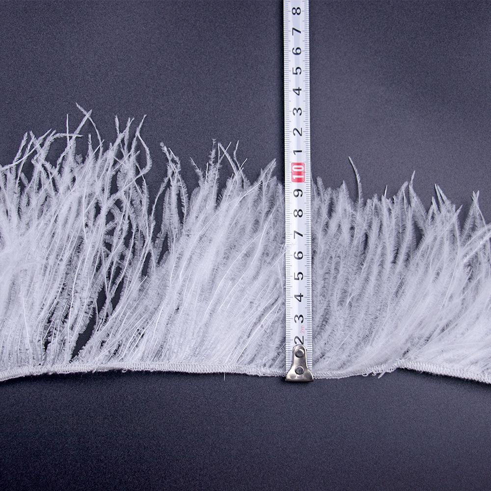 Feather 8-10Cm Edged Ostrich Hair Cloth Edge Clothing Accessories Material Dress Skirt Diy Ostrich Hair
