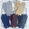 Winter Keep Warm Touch Screen Plus Velvet Inside Mens Gloves Fashion Personality Simple Thicken Man Outdoor Drive Cycling
