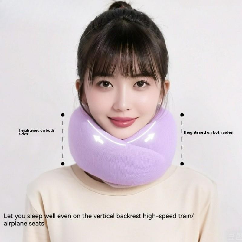 Memory Foam U Shaped Neck Pillow Travel Pillow for Airplane Car Office Nap Cervical Support with Portable Storage Box