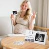 Wooden Sonogram Picture Frame Countdown Weeks Pregnancy Must Haves Ultrasound Photo Frame Pregnancy Gift Announcement
