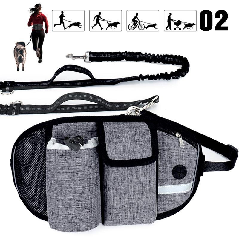 Outdoor Sports Dog Walking Waist Bag with Traction Rope Multifunctional Running Fitness Training Hands Free Pet Jogging Bag
