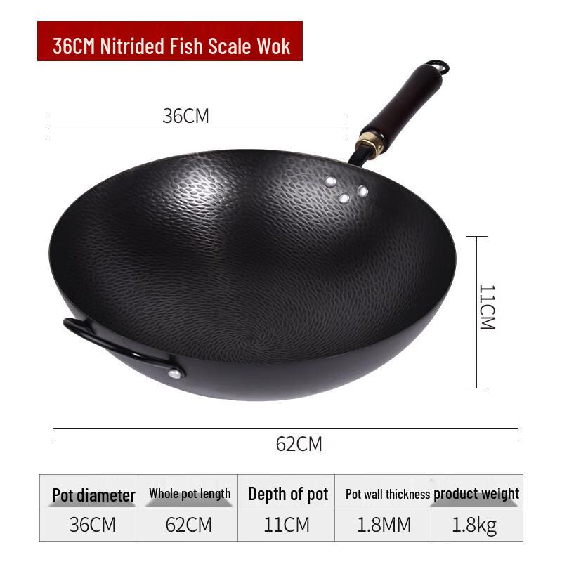 Lijia Hammered Iron Non-stick Wok