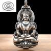 Necklace Nanhai Guanyin Solid Bodhisattva Male and Female Sitting Lotus Three-dimensional Natal Buddha Pendant
