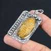 Friendship Day Deal Carved Tiger Eye Gemstone Sterling Silver Artisan Pendant